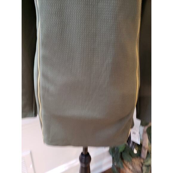 Coco Bianco Sweater Womens Large Green Long Sleeve Stretch Cowl Neck Side Zip - Picture 12 of 13